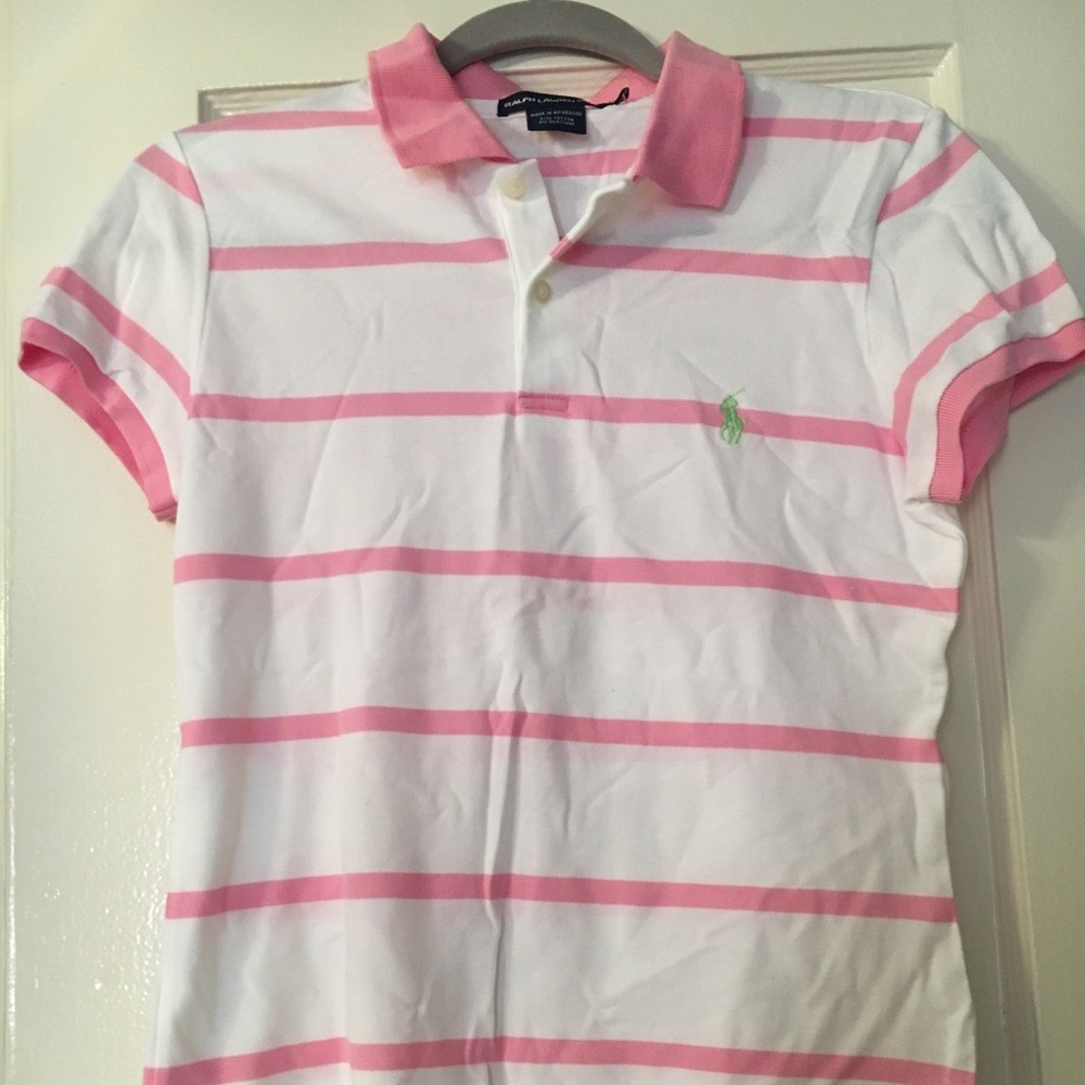 Ralph Lauren short sleeve stripe polo, size M NWT